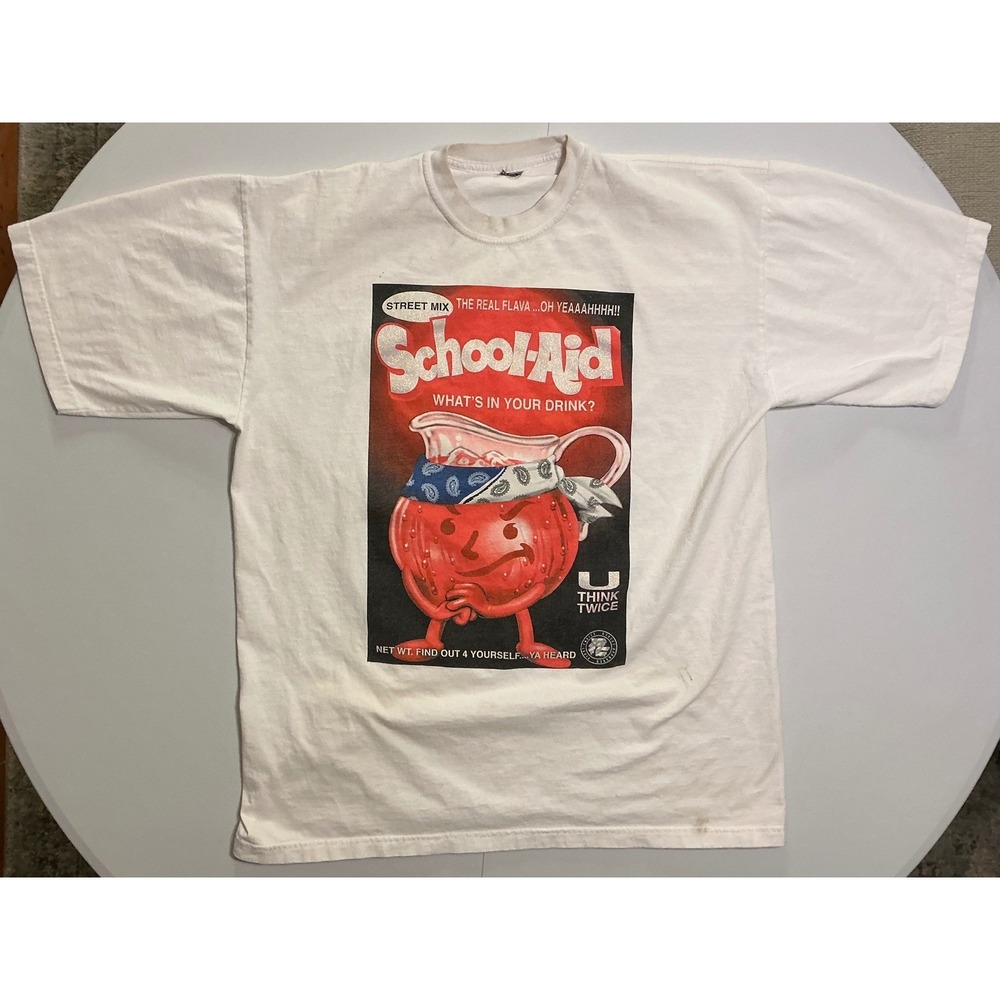 VTG Y2K Kool Aid Parody T-Shirt Hip Hop Rap Old School Gangster Streetwear XL‎
